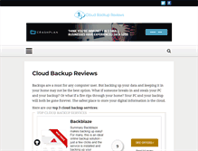 Tablet Screenshot of cloudbackupreviews.com